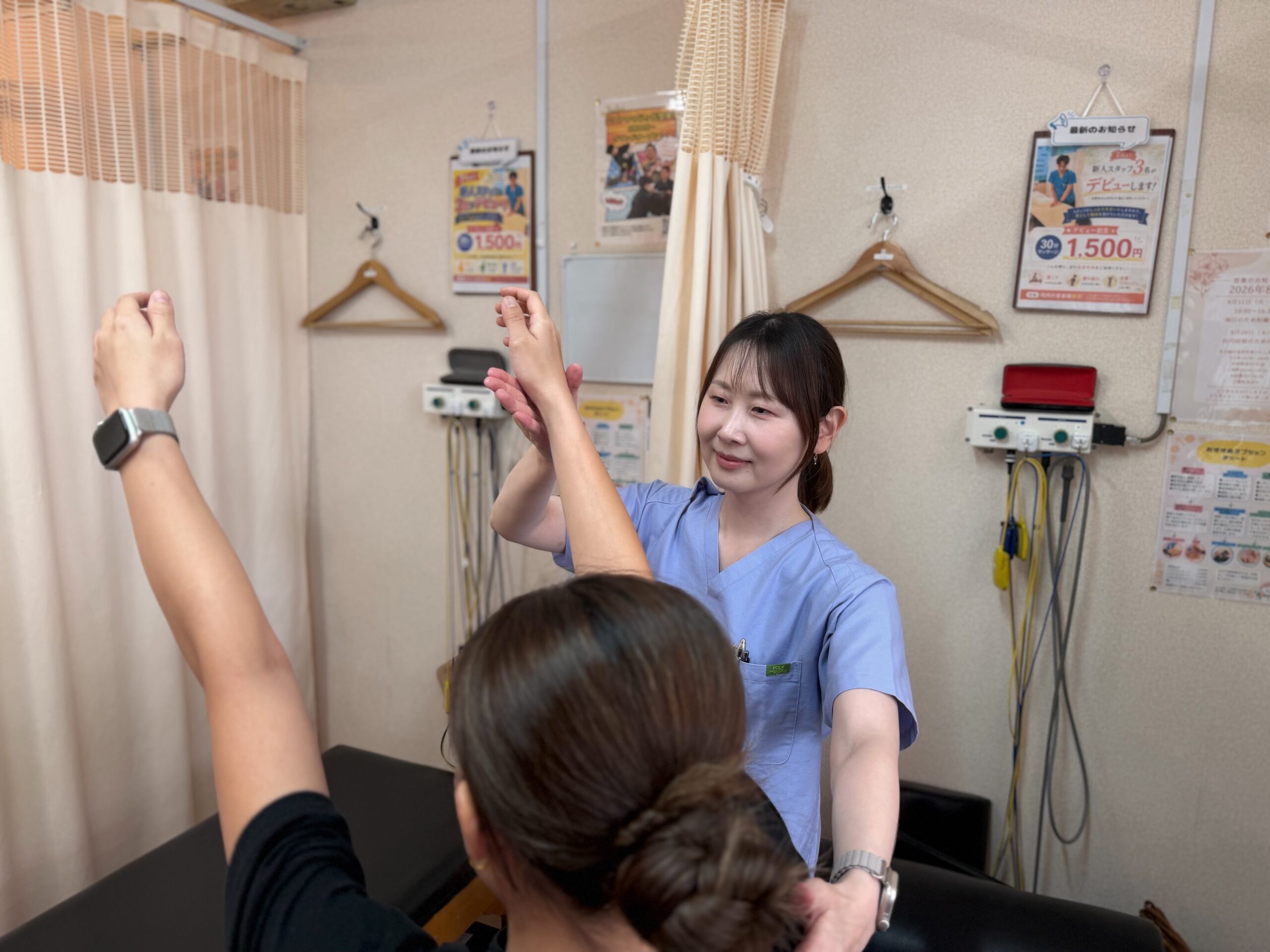 施術効果の確認と解説
