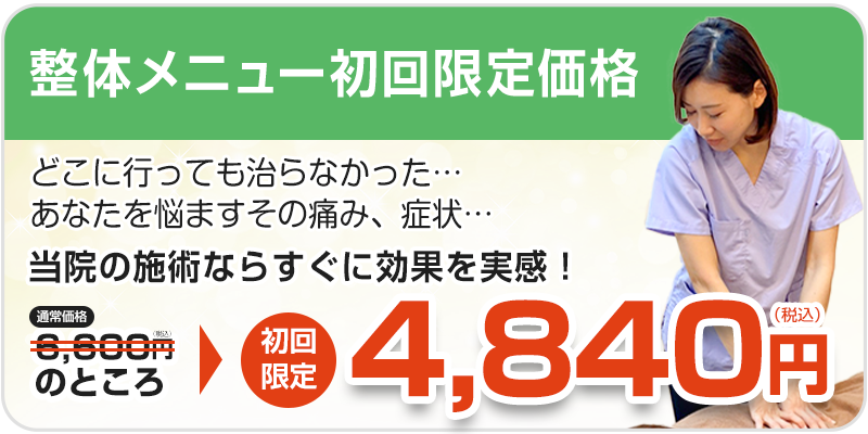 整体メニュー初回料金